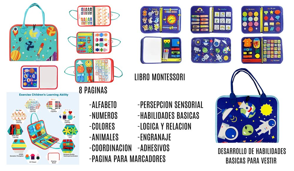 Tablero Tipo Libro Montesori